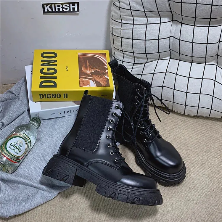 Biker Bash Lace Up Ankle Boots
