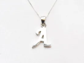 Letter A Pendant - Capital A Necklace - Alphabet Letter Pendant